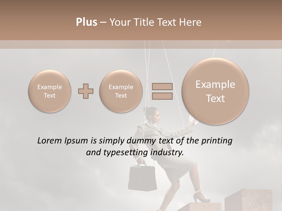 Worker Marionette Boss PowerPoint Template