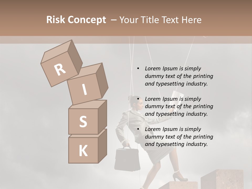 Worker Marionette Boss PowerPoint Template