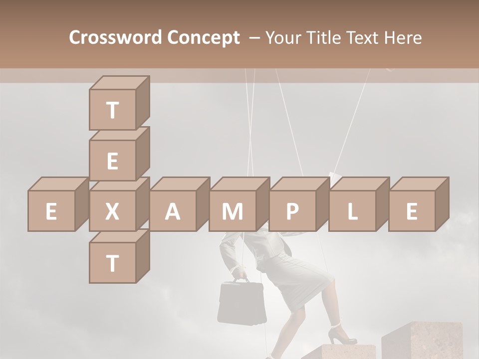 Worker Marionette Boss PowerPoint Template