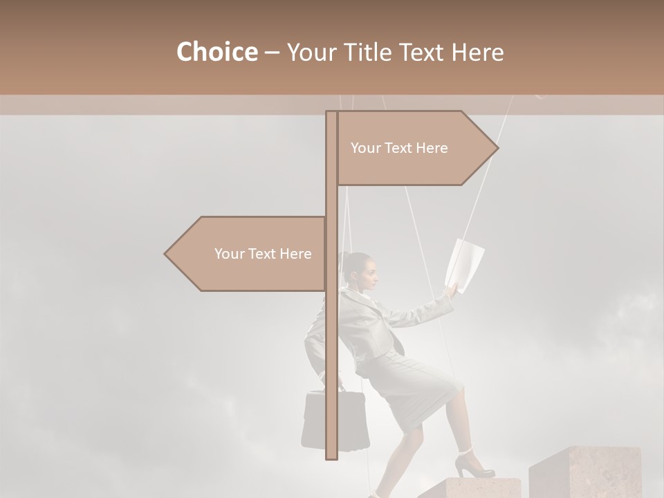 Worker Marionette Boss PowerPoint Template