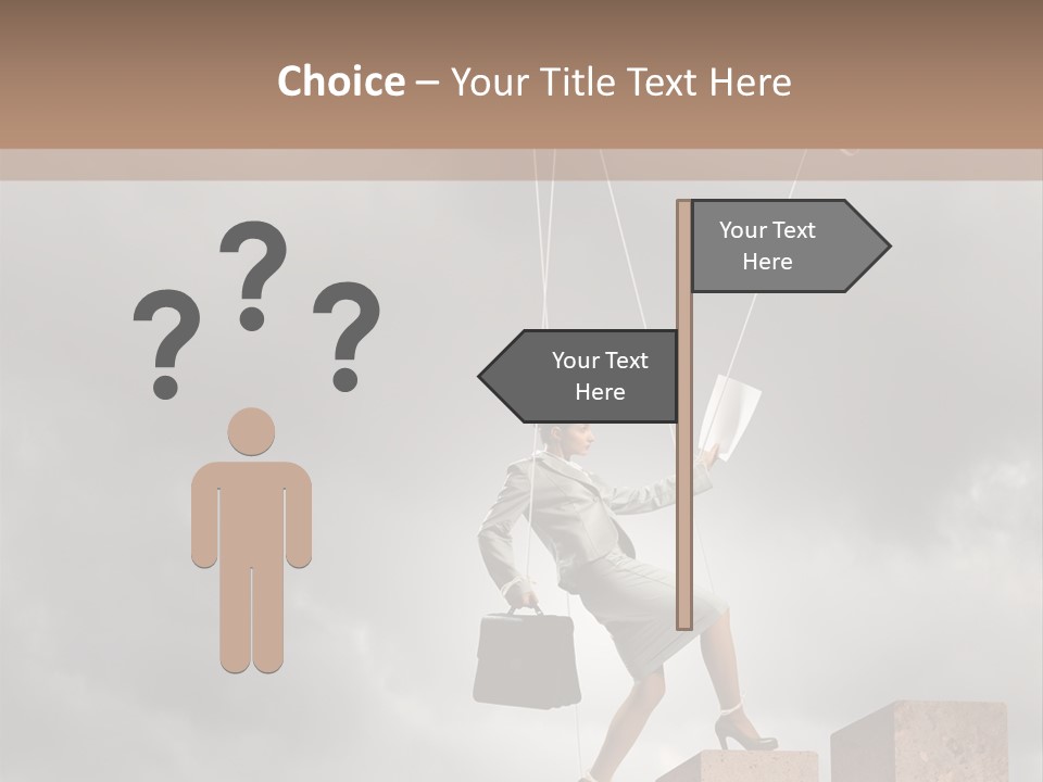 Worker Marionette Boss PowerPoint Template