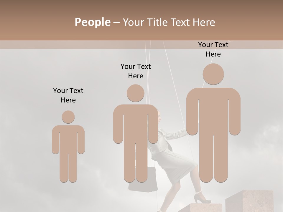 Worker Marionette Boss PowerPoint Template