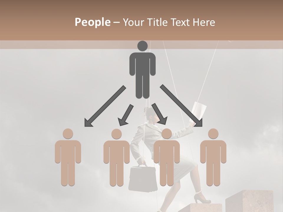Worker Marionette Boss PowerPoint Template
