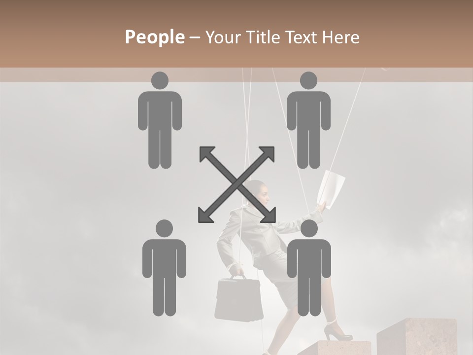 Worker Marionette Boss PowerPoint Template