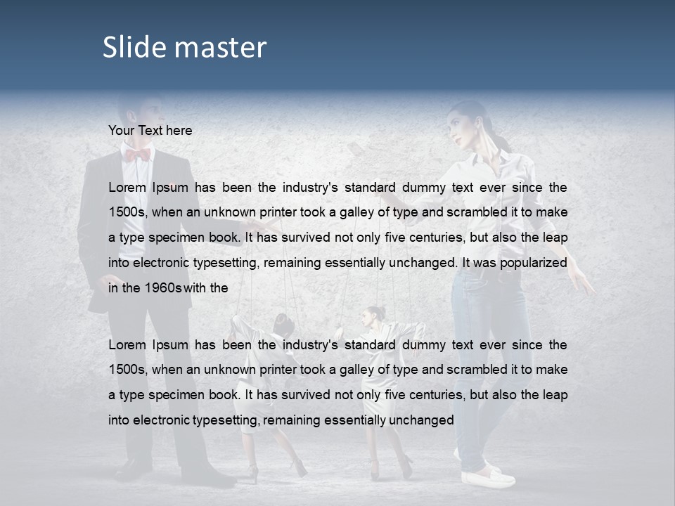 Dictator Doll Marionette PowerPoint Template