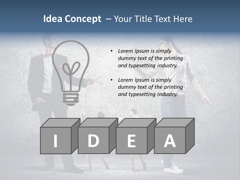 Dictator Doll Marionette PowerPoint Template