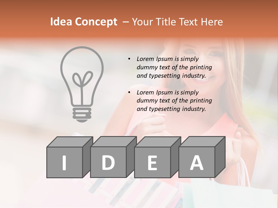 Spree Woman Attractive PowerPoint Template