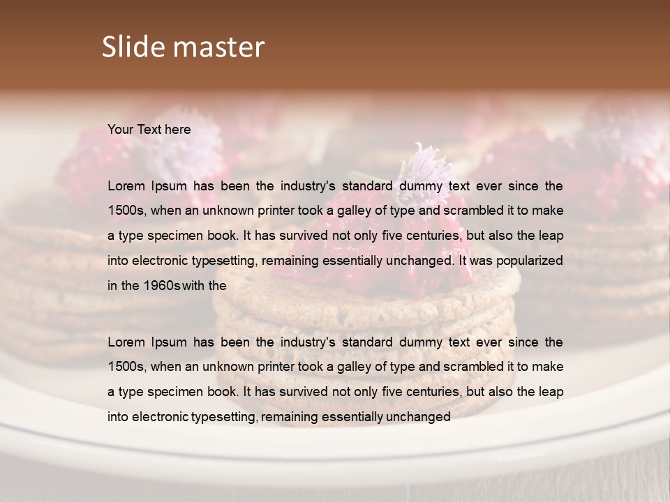 Lunch White Small PowerPoint Template