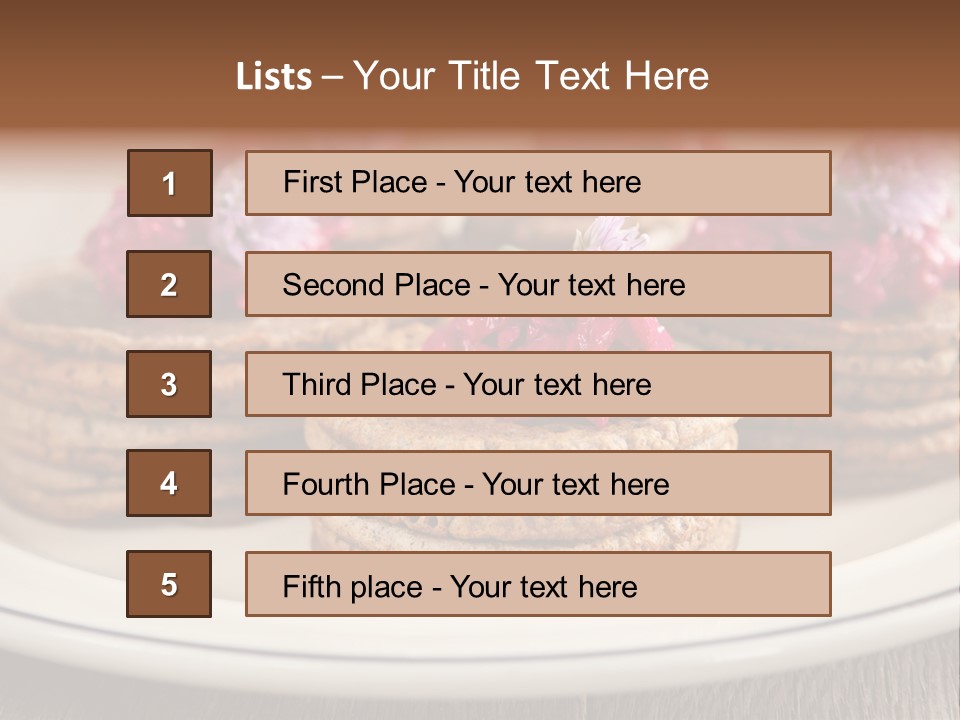 Lunch White Small PowerPoint Template
