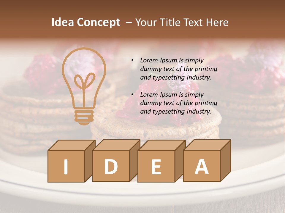 Lunch White Small PowerPoint Template