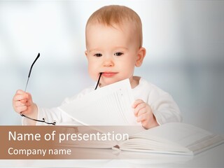 Beautiful Young White PowerPoint Template