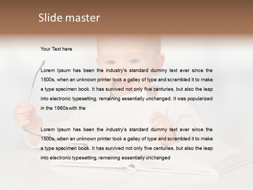 Beautiful Young White PowerPoint Template