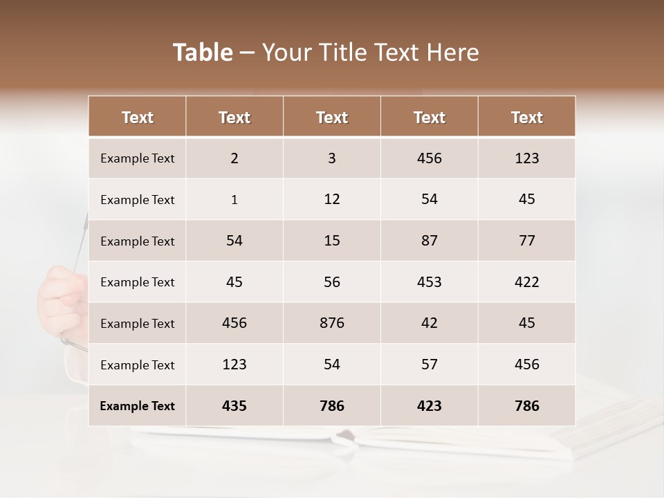 Beautiful Young White PowerPoint Template