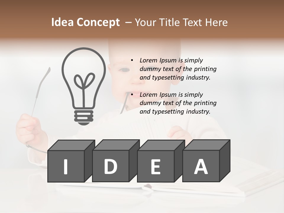 Beautiful Young White PowerPoint Template