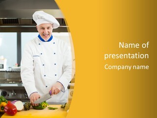 Uniform Happy Cook PowerPoint Template