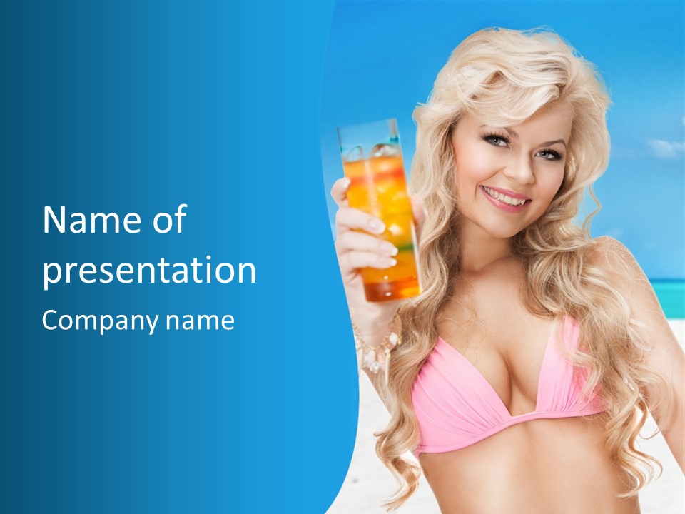 Glass Healthy Alcoholic PowerPoint Template