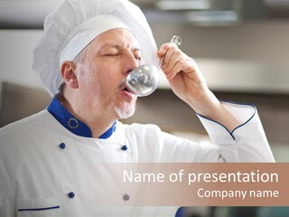 Smiling Tasting Cuisine PowerPoint Template