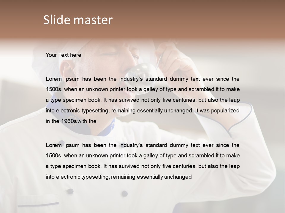Smiling Tasting Cuisine PowerPoint Template