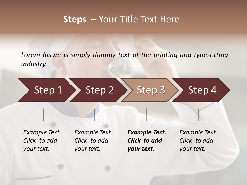 Smiling Tasting Cuisine PowerPoint Template