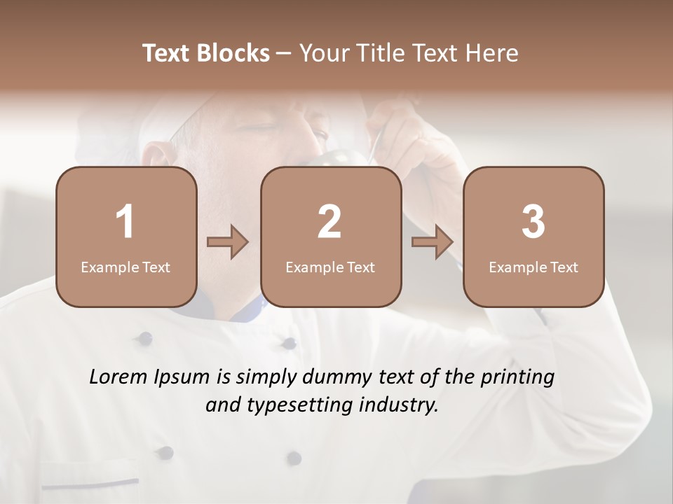 Smiling Tasting Cuisine PowerPoint Template