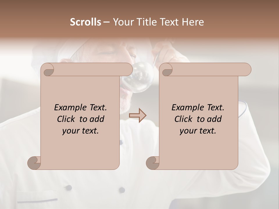 Smiling Tasting Cuisine PowerPoint Template