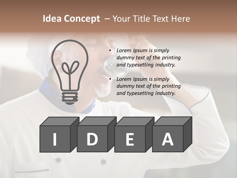 Smiling Tasting Cuisine PowerPoint Template