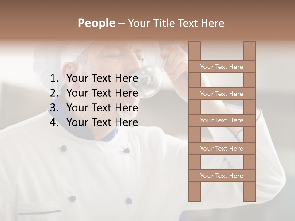Smiling Tasting Cuisine PowerPoint Template