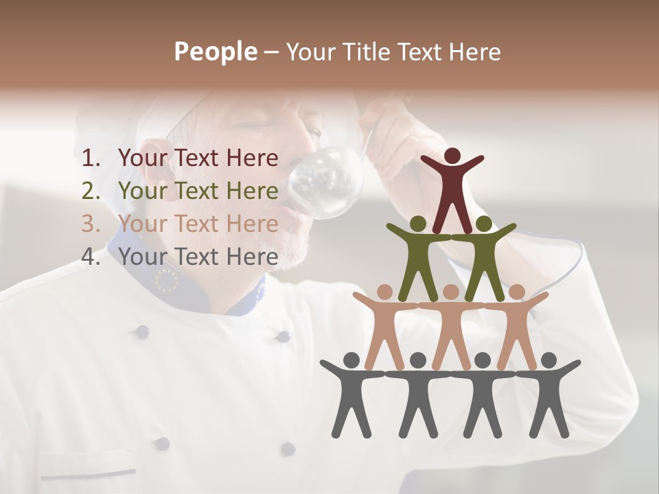 Smiling Tasting Cuisine PowerPoint Template