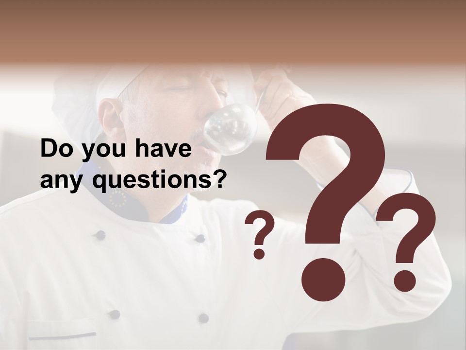 Smiling Tasting Cuisine PowerPoint Template