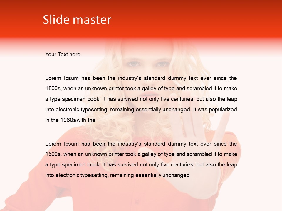 Denial Gesture Showing PowerPoint Template