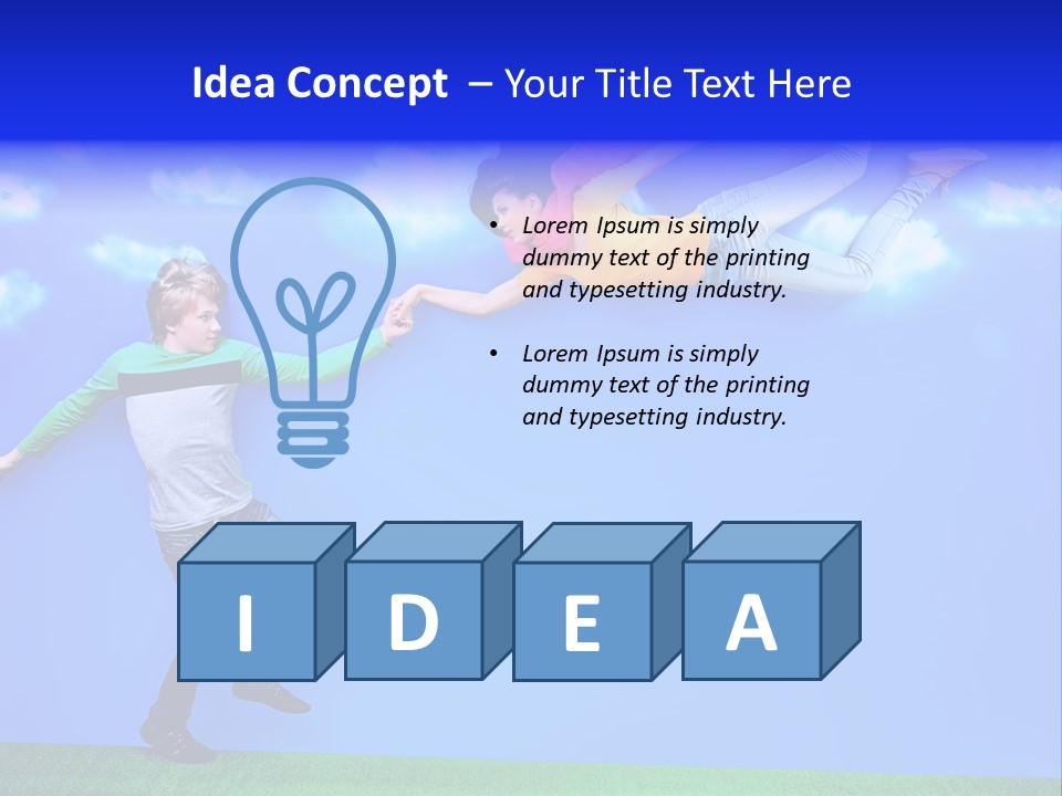 Spring Holiday Male PowerPoint Template