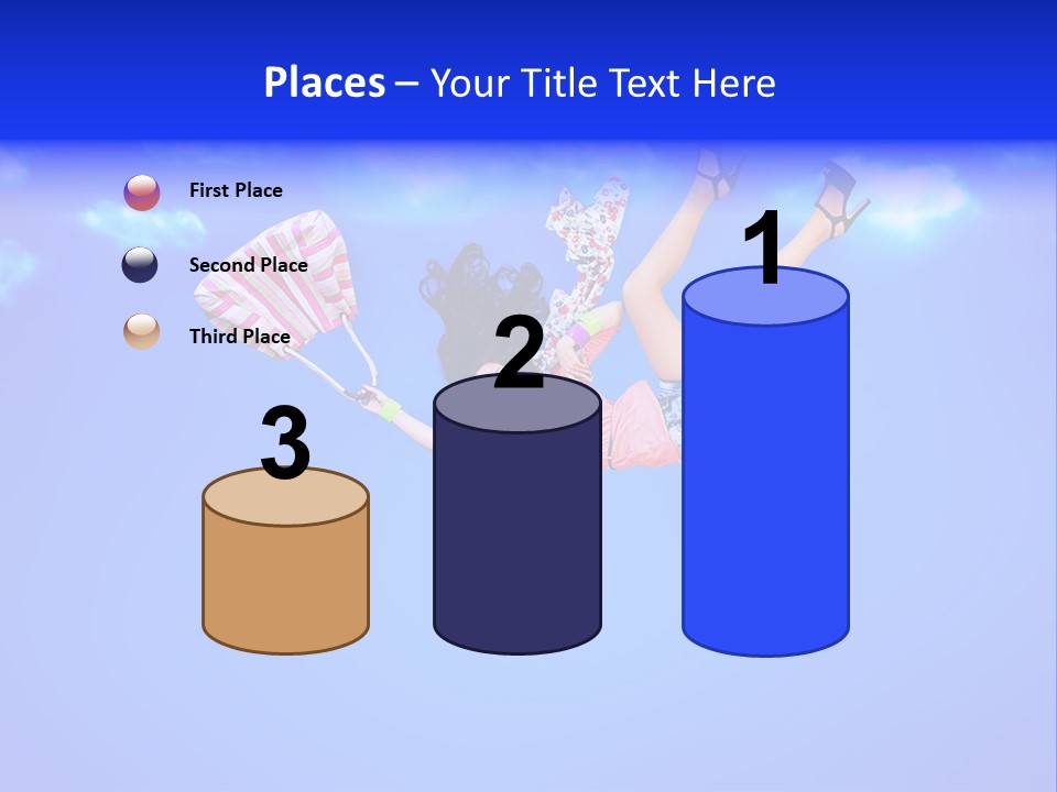 Cartoon Model Grass PowerPoint Template