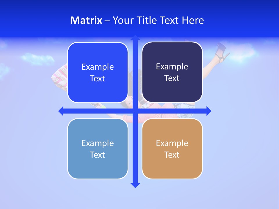 Cartoon Model Grass PowerPoint Template