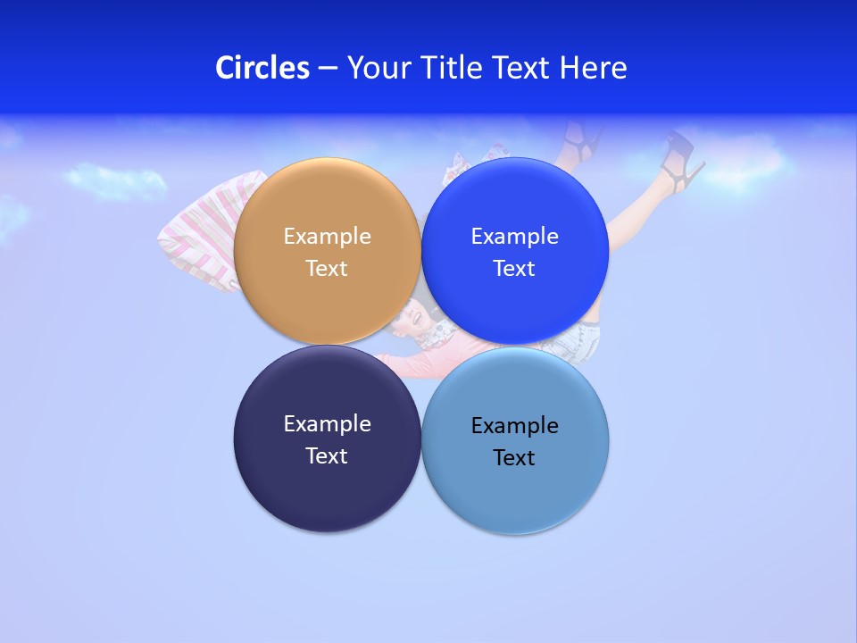 Cartoon Model Grass PowerPoint Template