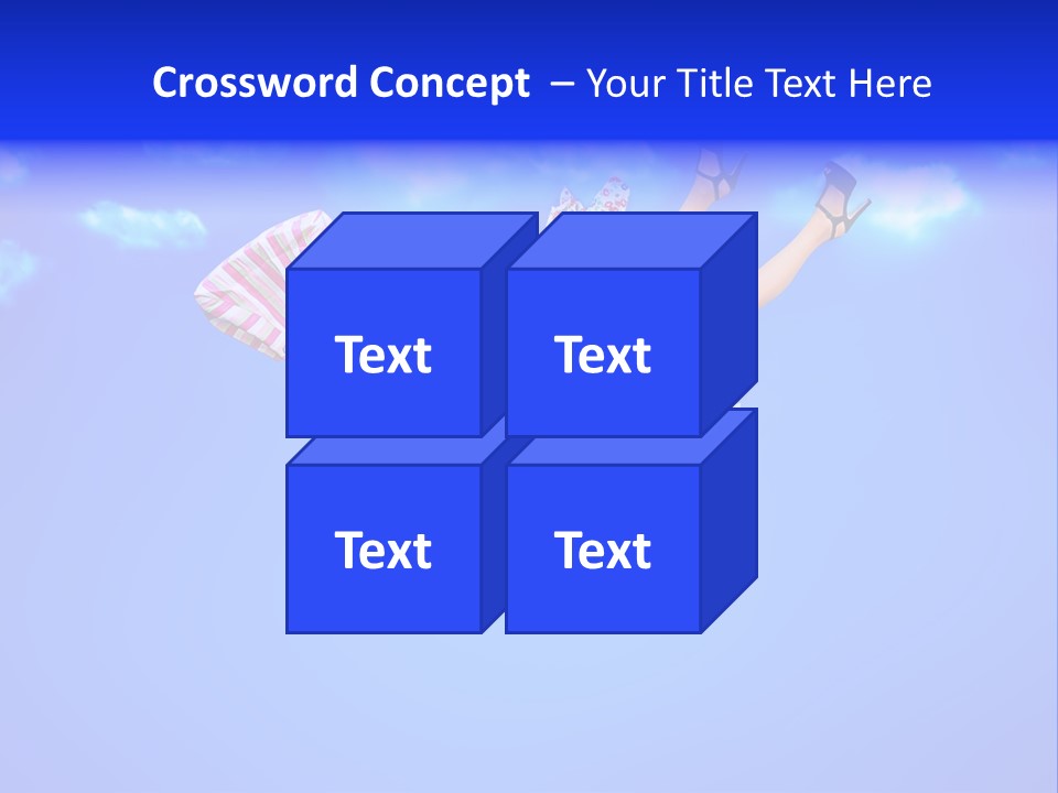 Cartoon Model Grass PowerPoint Template