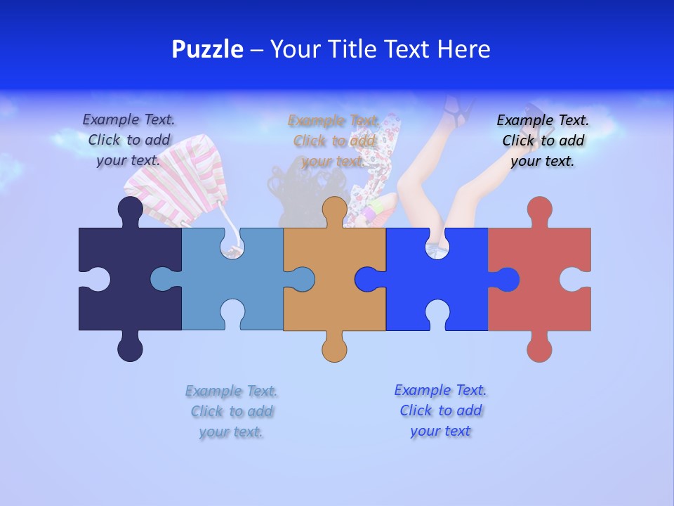 Cartoon Model Grass PowerPoint Template