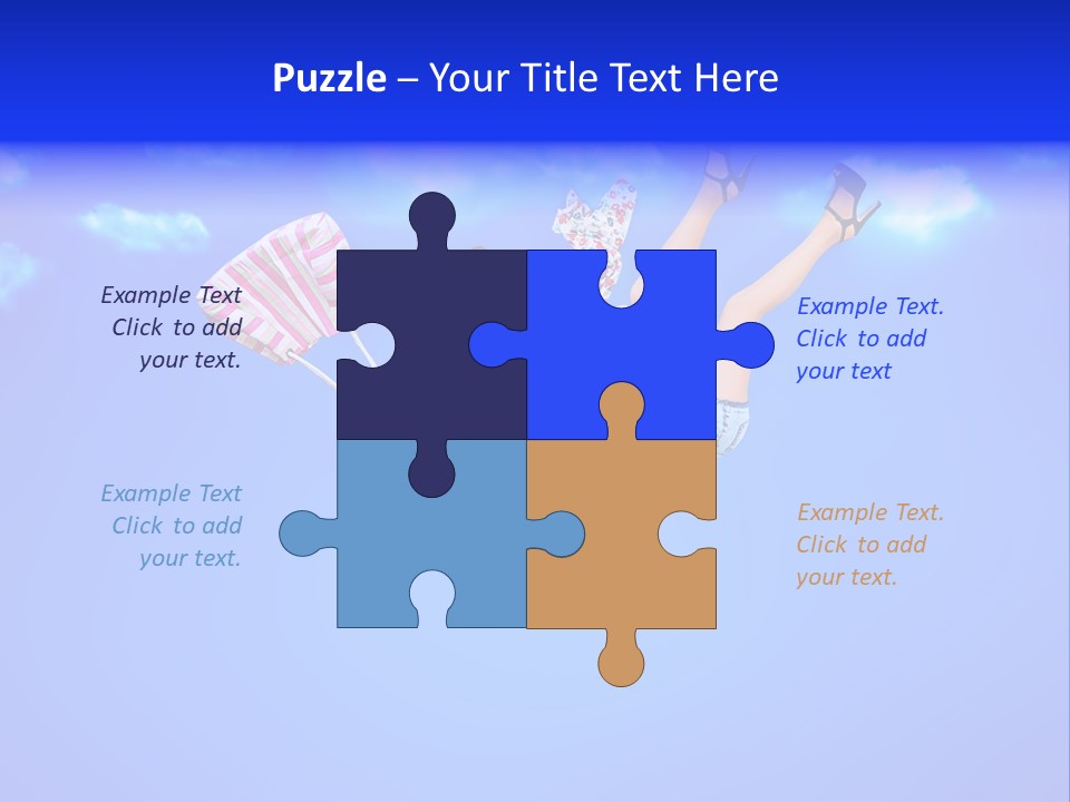 Cartoon Model Grass PowerPoint Template