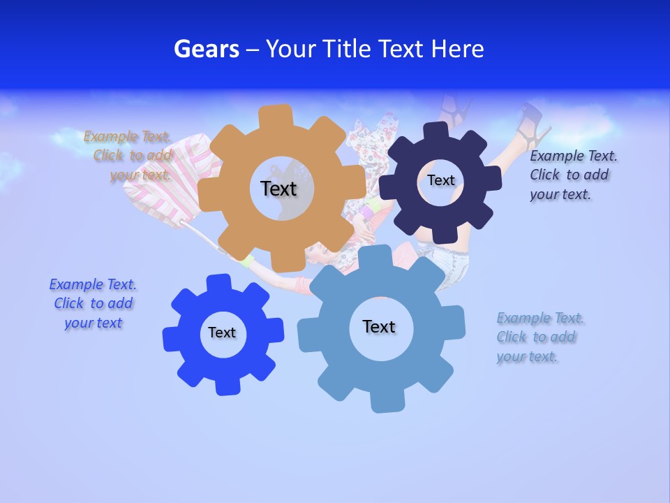 Cartoon Model Grass PowerPoint Template
