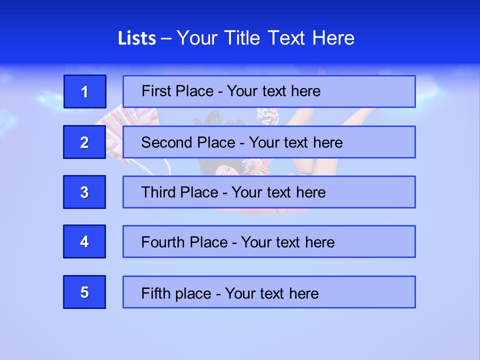 Cartoon Model Grass PowerPoint Template