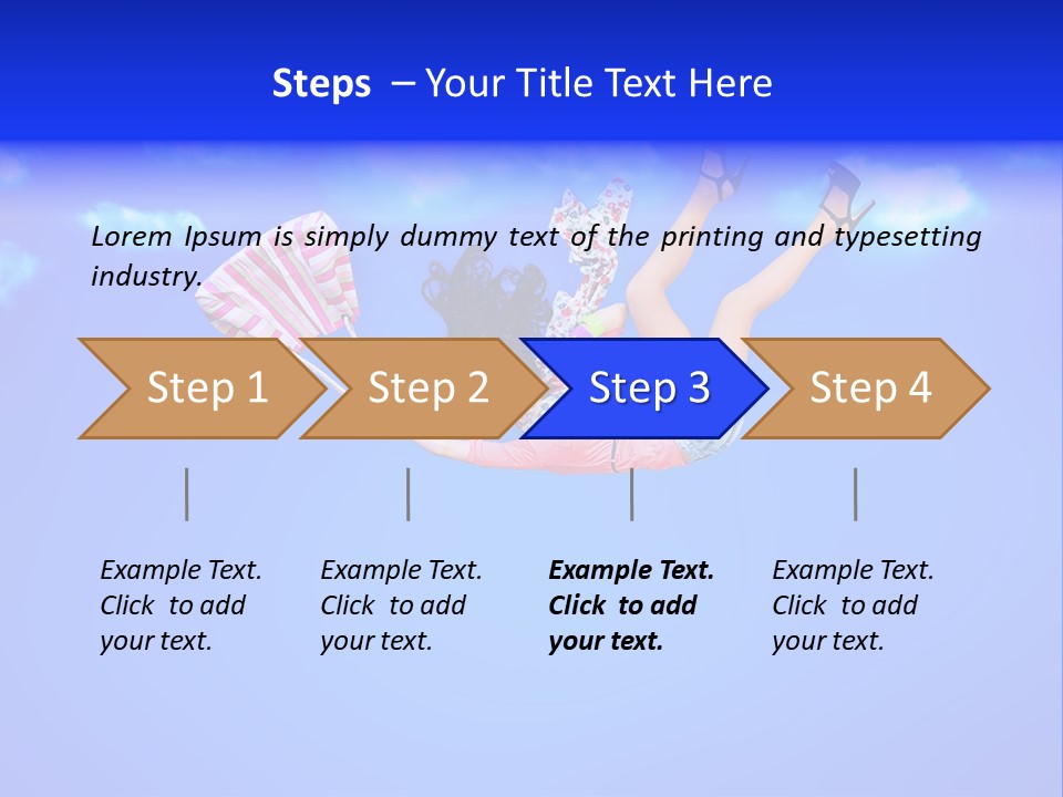 Cartoon Model Grass PowerPoint Template