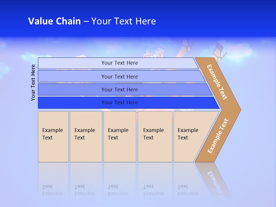 Cartoon Model Grass PowerPoint Template