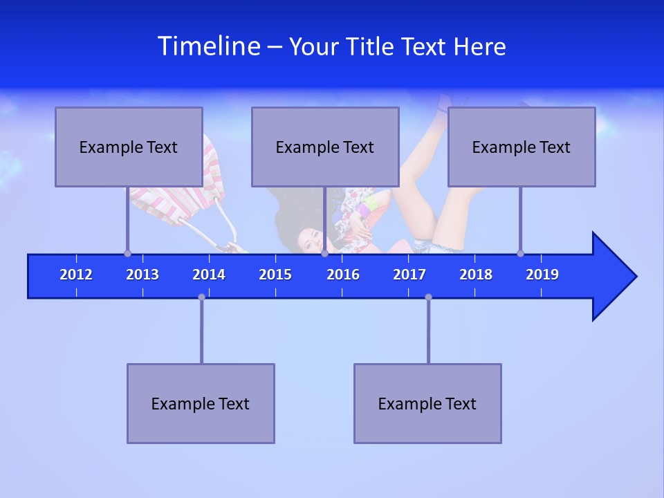 Cartoon Model Grass PowerPoint Template