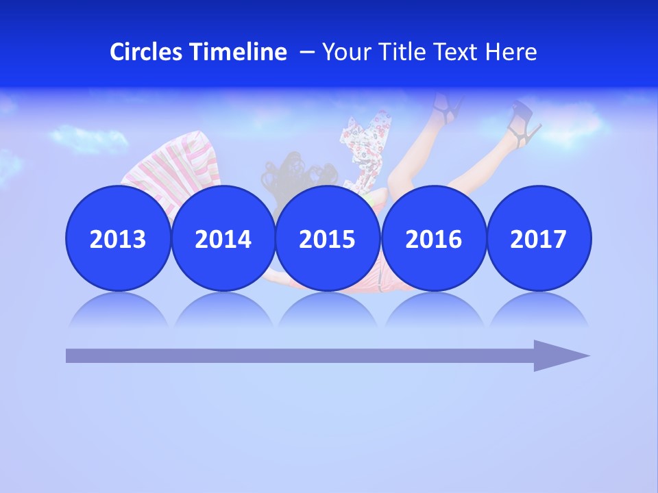 Cartoon Model Grass PowerPoint Template