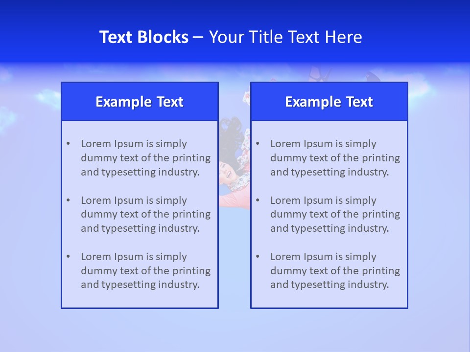 Cartoon Model Grass PowerPoint Template