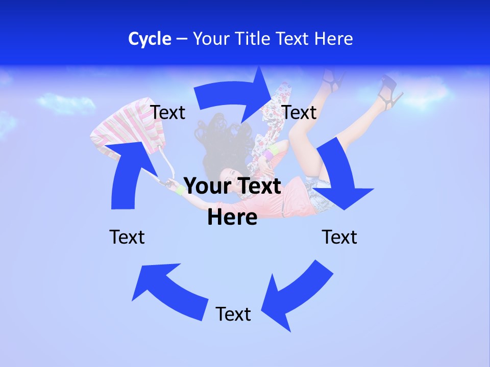 Cartoon Model Grass PowerPoint Template