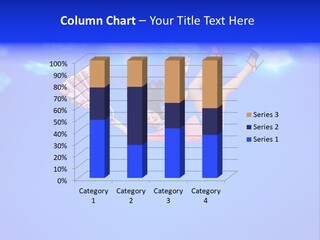 Cartoon Model Grass PowerPoint Template