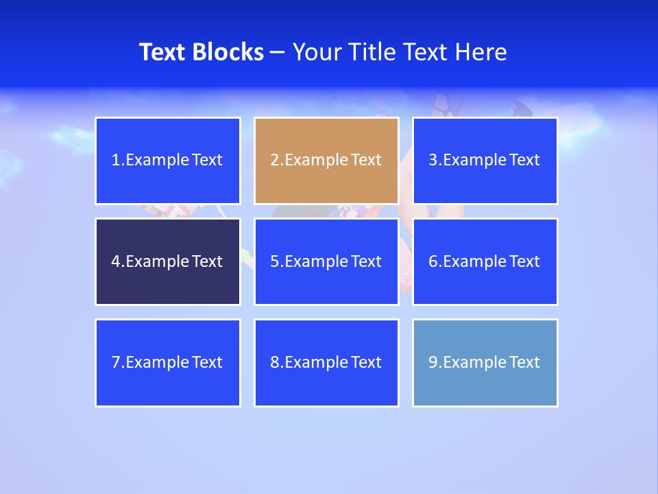 Cartoon Model Grass PowerPoint Template