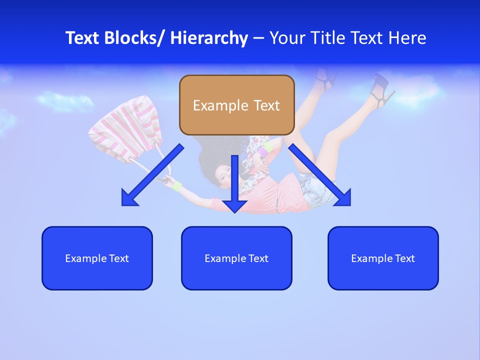 Cartoon Model Grass PowerPoint Template