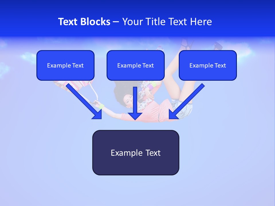 Cartoon Model Grass PowerPoint Template