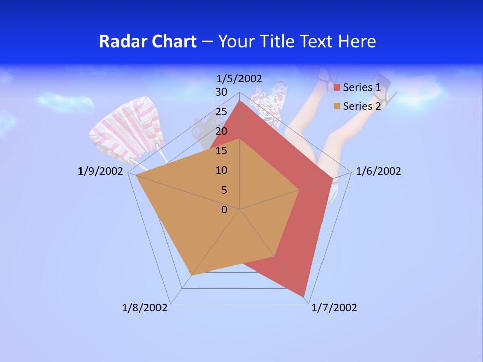 Cartoon Model Grass PowerPoint Template